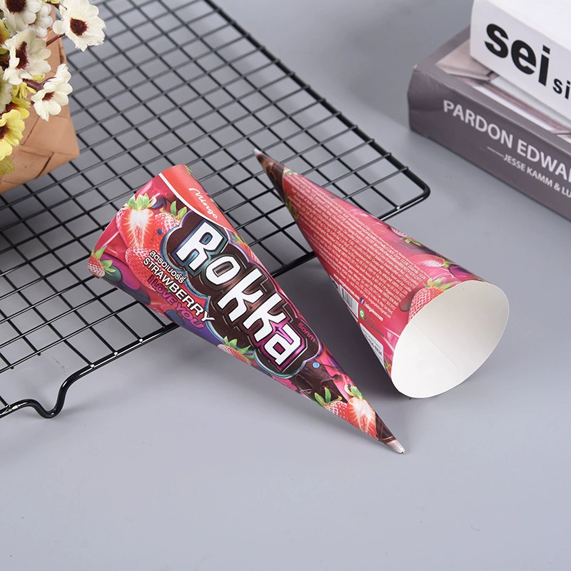 Ice Cream Paper Two Ferris Crispy Crusted Crusted Paper Tobbing Ice Cream 22 degrees oblique ice cream disposable