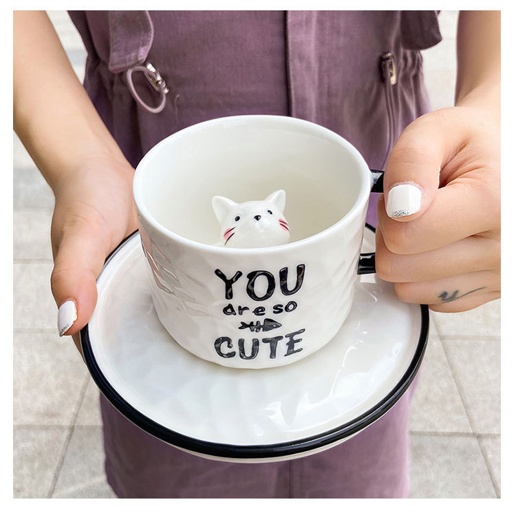 Cartoon Pattern Cute Cartoon Ceramics Water Bottles 1 Piece