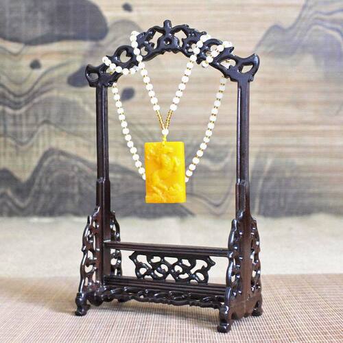 Mahogany hanging jade rack hanging jade rack jewelry rack grasshopper cage rack jade pendant jewelry pendant display rack