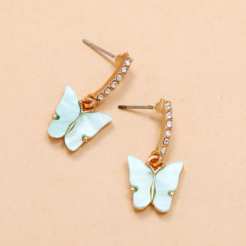 Korea Fashion Wild Fairy Sweet Simple Tide Diamond Butterfly Earrings display picture 17