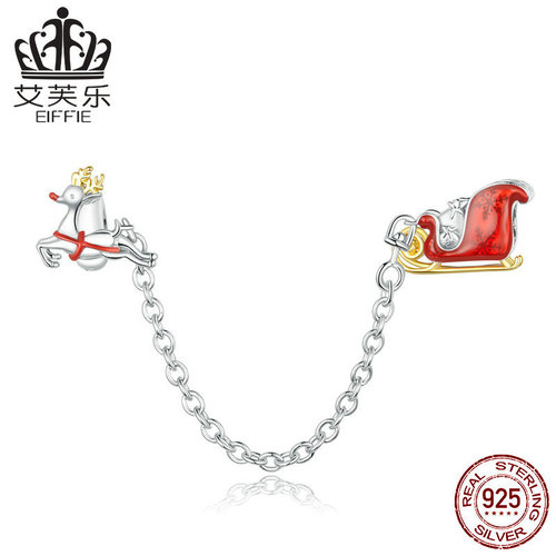 Afler European and American popular DIY bracelet necklace beaded oil drop s925 accessories sterling silver Christmas combination