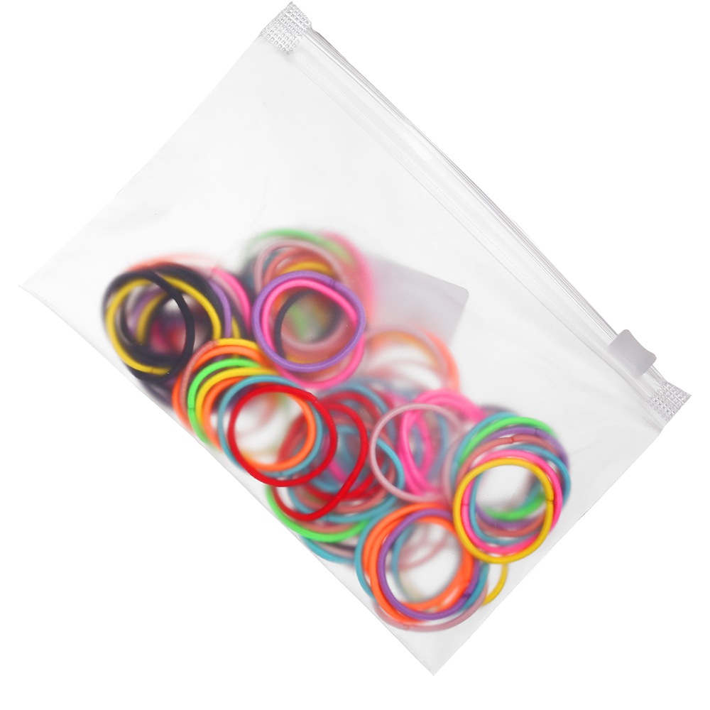 100 Small Candy Color Children's Finger Hair Ring Solid Color High Elasticity Girl's Rubber Band Korean Hair Rope Wholesale Nihaojewelry display picture 3