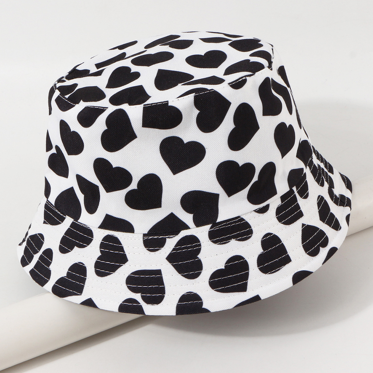 Hot Selling Fashion Love Double-sided Fisherman Hat Shade Sunscreen Hat Wholesale display picture 6