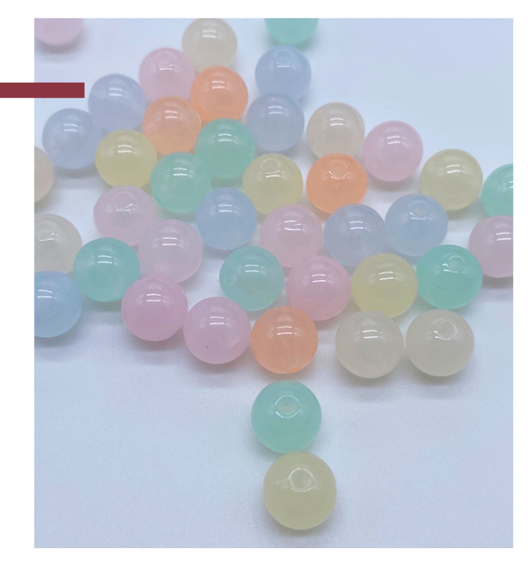 Acrylic through-hole jelly beads are versatile. They are the same light-colored beads as the popular ones. diy fresh color and versatile accessories detail image 6