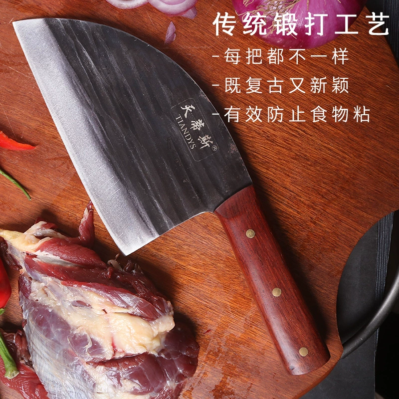 Спотовый кузнечный кухонный нож, режущая лезвие для резки мебели, мясной нож с толстым лезвием, нержавеющая сталь, кухонный нож оптово