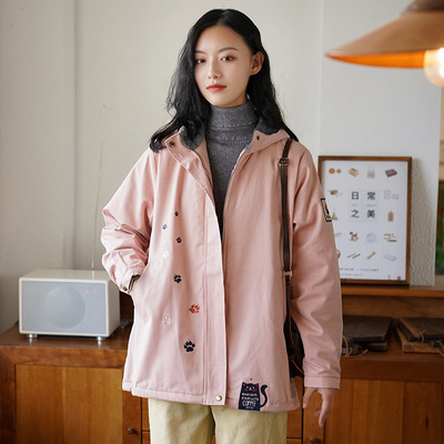 防寒棉衣女中長款2021冬季新款女裝加絨加厚外套棉服寬松棉襖女