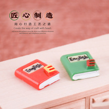 1/12娃娃屋迷你家具微缩道具仿真英语书课本模型拍摄摄影场景模型