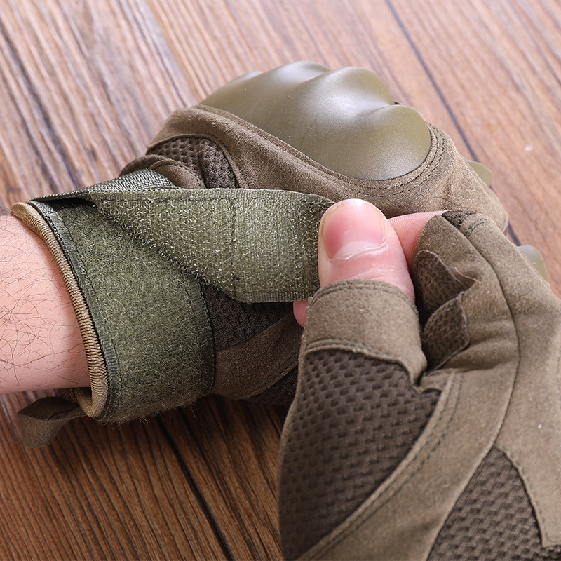 Nuevo táctico al aire libre guantes de medio Dedo de los hombres al aire libre montañismo protección resistente al desgaste antideslizante fitness ciclismo guantes de entrenamiento