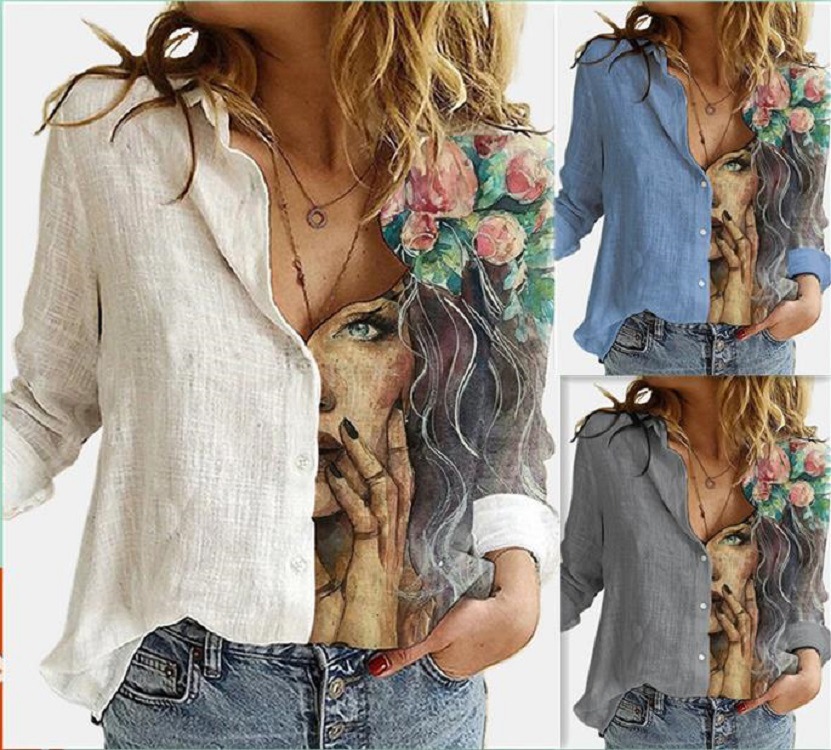 fashionable retro cartoon long-sleeve