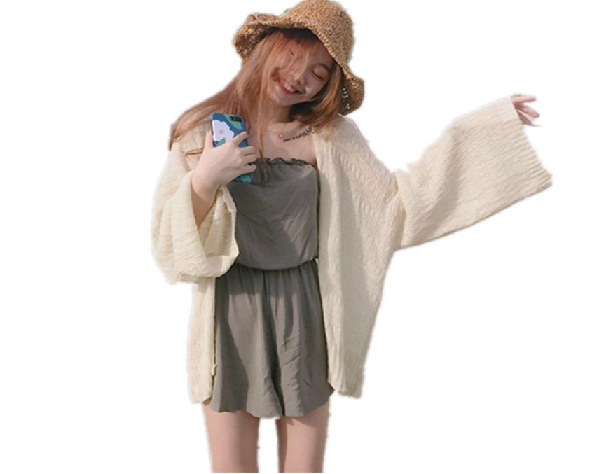 韩版宽松薄2020夏百搭显瘦防晒衣短款外套长袖针织开衫空调衫披肩