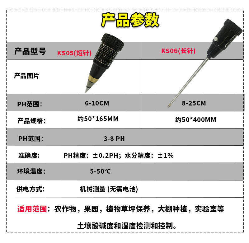 KS05园艺检测仪 土壤酸度计 土壤水分仪
