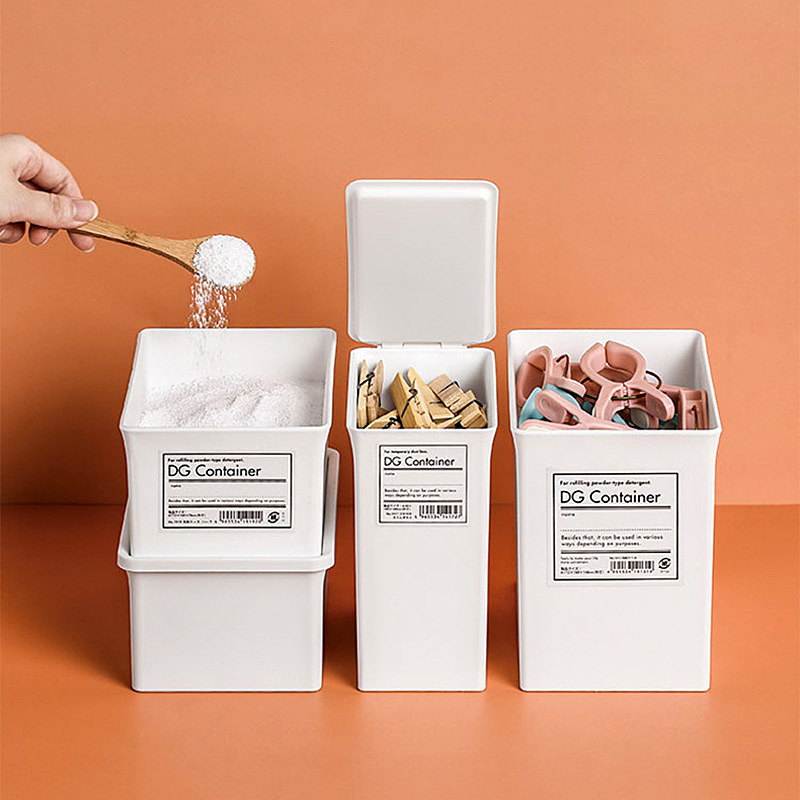 Japanese washing powder, банка для хранения, rectangular small storage box, storage system, classification
