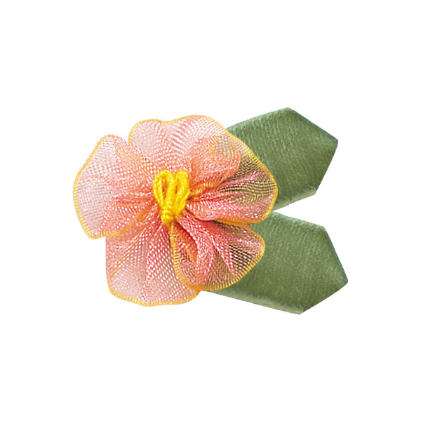 En stock poliéster cinta pequeña flor 3,2 cm amplia Ropa Accesorios DIY material de producción con hojas Cinta pequeña flor