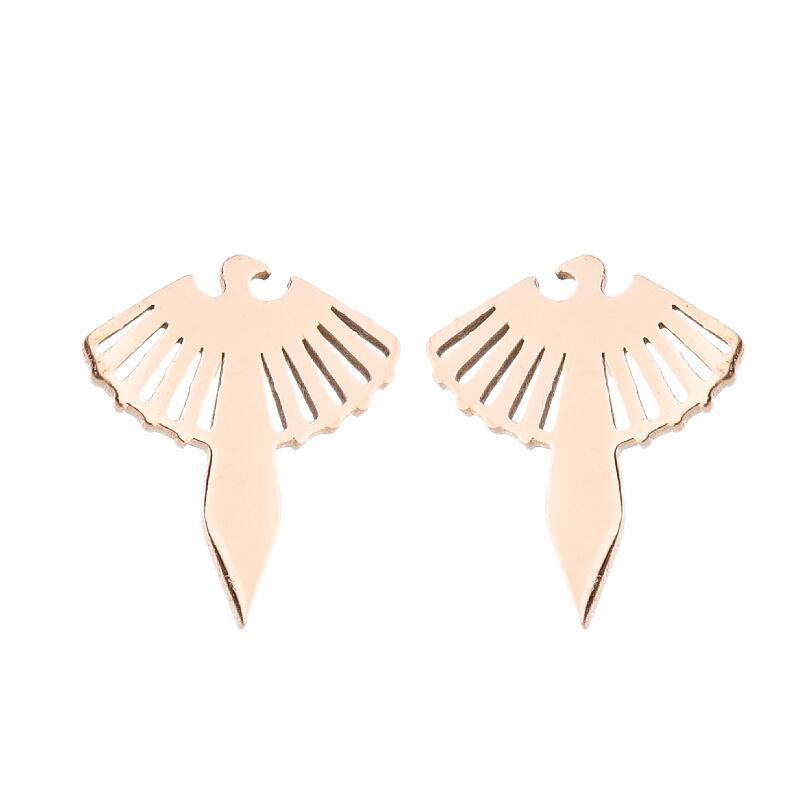 316 Stainless Steel Ear Needle Material 18K Gold, Real Gold Plated Plating Material PVD Coated 18K Gold Real Gold Plated Animal Owl 304 Stainless Steel Fashion Waterproof Non Tarnish Ear Studs