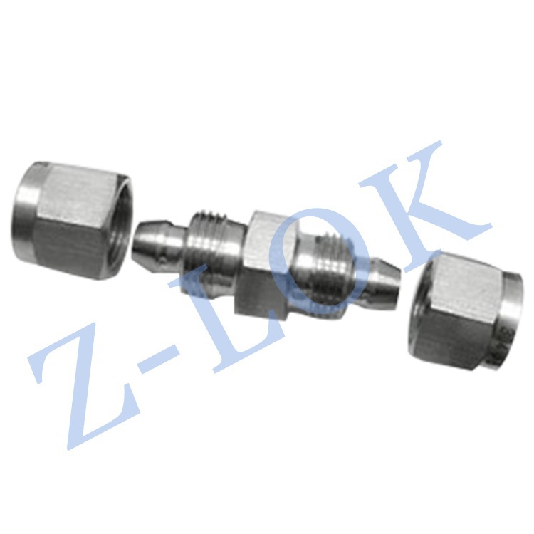 304卡套式穿板接头 不锈钢卡套接头