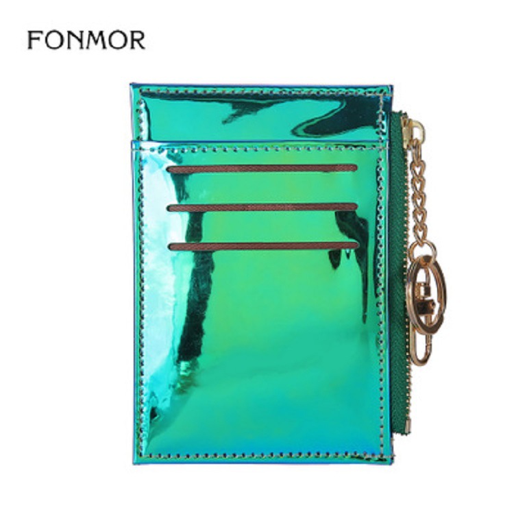 new pattern fashion Laser card lady zipper Keychain package Ladies Card position Ferrule student Card package 40 gram