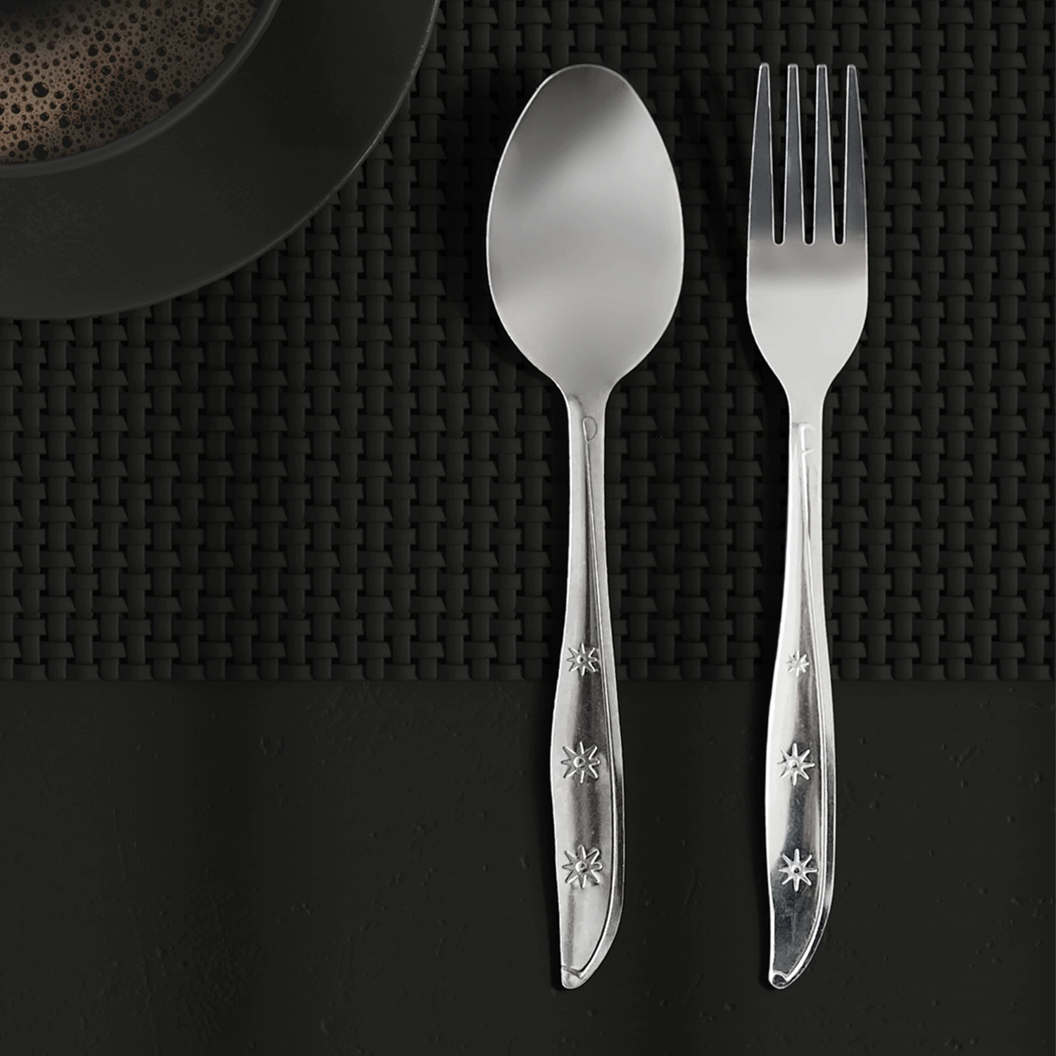 Прямые поставки с фабрики из нержавеющей стали Бытовая Посуда с рисунком солнца вилка ложка костюм Детская столовая Ресторан ложка для напитков