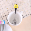 Cartoon cute children's spoon stainless steel, coffee mixing stick PVC from soft rubber, ice cream