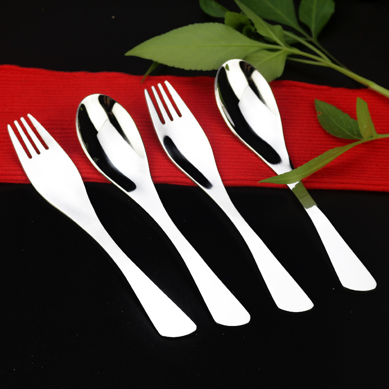 创意加厚不锈钢儿童餐勺幼儿园小孩汤勺餐具勺子吃饭勺调羹地摊货