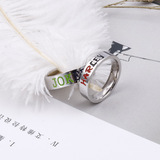 Универсальное креативное кольцо подходит для мужчин и женщин из нержавеющей стали, ювелирное украшение, wish, простой и элегантный дизайн