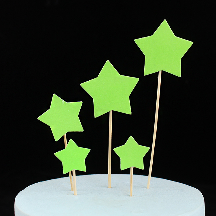 绿色星星五只装不闪