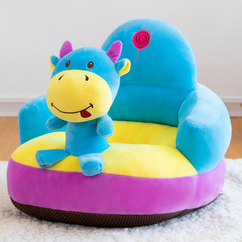 Al por mayor de los niños pequeño sofá asiento de dibujos animados bebé aprendizaje Silla de peluche de juguete bebé asiento de seguridad regalo de cumpleaños