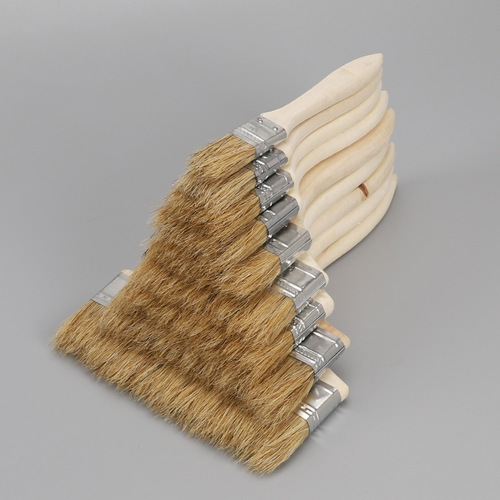 Manufacturer wholesale pig bristle brush paint brush industrial wooden handle brush wholesale oil brush barbecue brush pure pig bristle brush