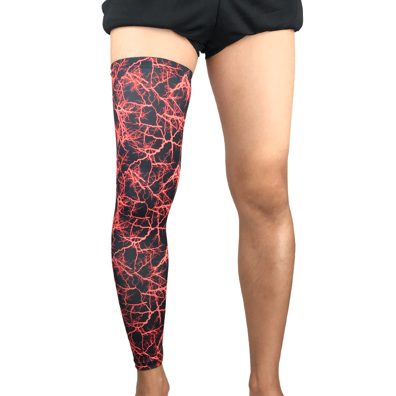 跨境运动护膝透气加长护大小腿户外篮球足球登山骑行运动护具代发