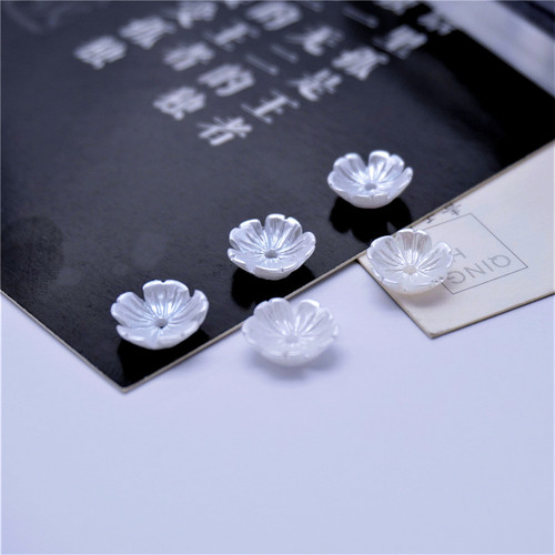 Imitation shell rolled pearl effect resin flower pearl color antique handmade DIY step-shape hairpin jewelry accessories