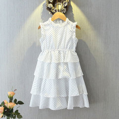 2024 Girls Dress Summer Princess Dress Chiffon Skirt New Children's Little Girl Fashionable Children's Clothes Sleeveless Jumpsuit