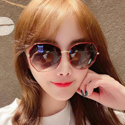 2020 New Women's Round Sunglasses Korean Style Trendy Anti-UV Polarized Ins Sunglasses Without Makeup