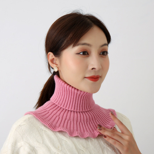 Fake collar Detachable Blouse Dickey Collar False Collar Pure woolen scarf, false collar, children Jimu ear knitted neck cover