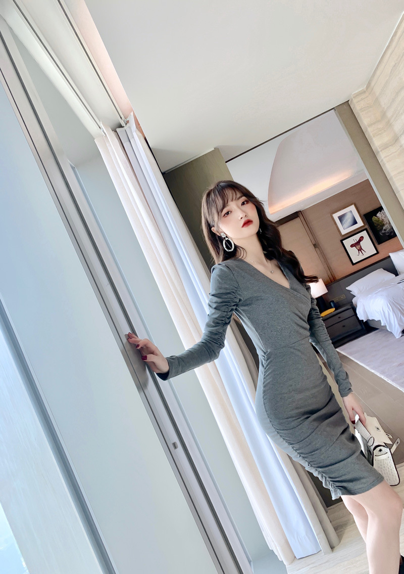 C1829 750K VÁY ĐẦM LIỀN THÂN NỮ CHOTDNG DÁNG ÔM BODY GỢI CẢM SEXY MÙA XUÂN THU ĐÔNG PHONG CÁCH HÀN QUỐC THỜI TRANG NỮ G02 SẢN PHẨM MỚI