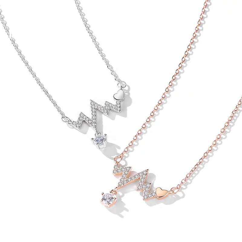 Sterling Silver s925 dance Lightning Smart Necklace Diamond Six awn star Pendant Five-pointed star Korean Edition have cash less than that is registered in the accounts clavicle