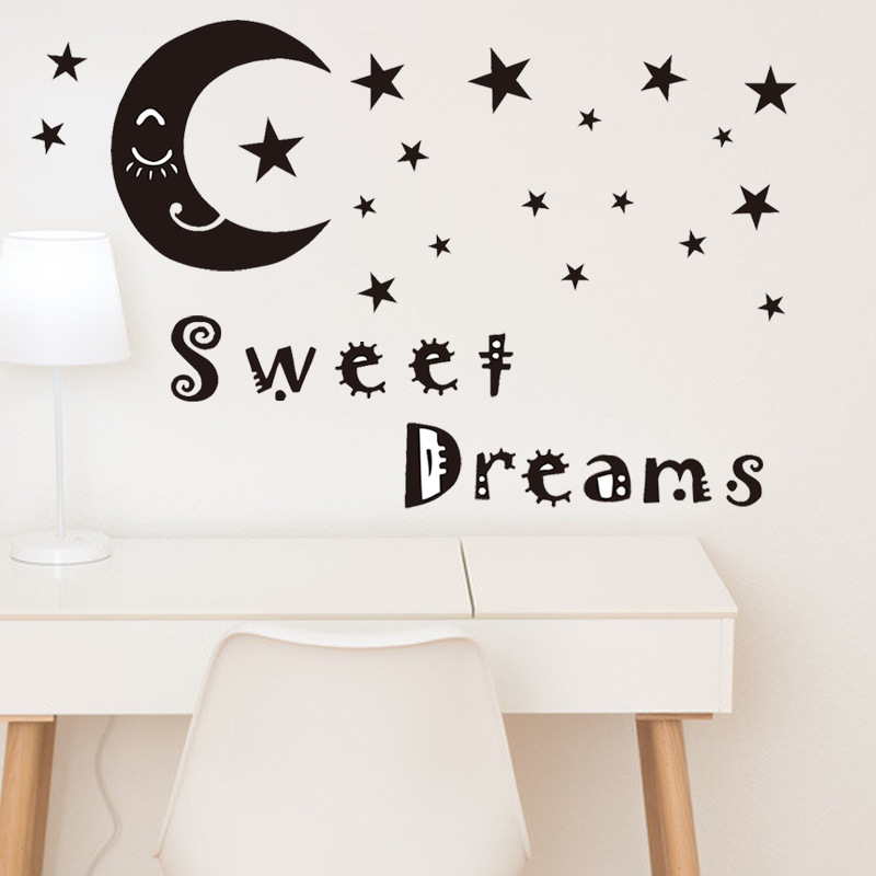 Creative  English Proverbs Star Moon Wall Stickers display picture 3
