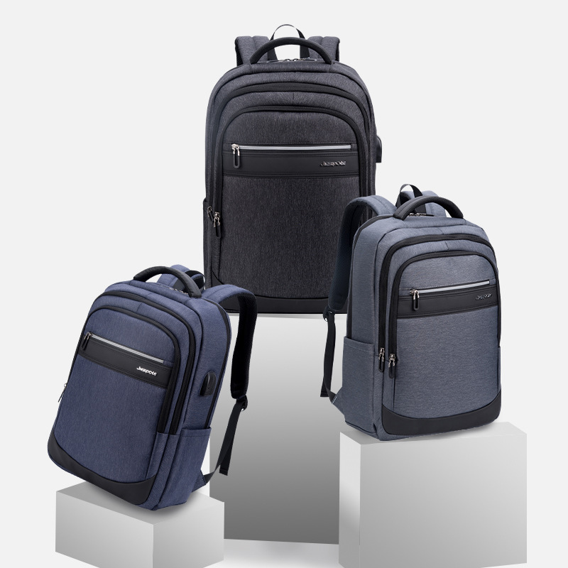 跨境货源 新款双肩男士背包大容量休闲商务USB便携式多功能旅行包|ms