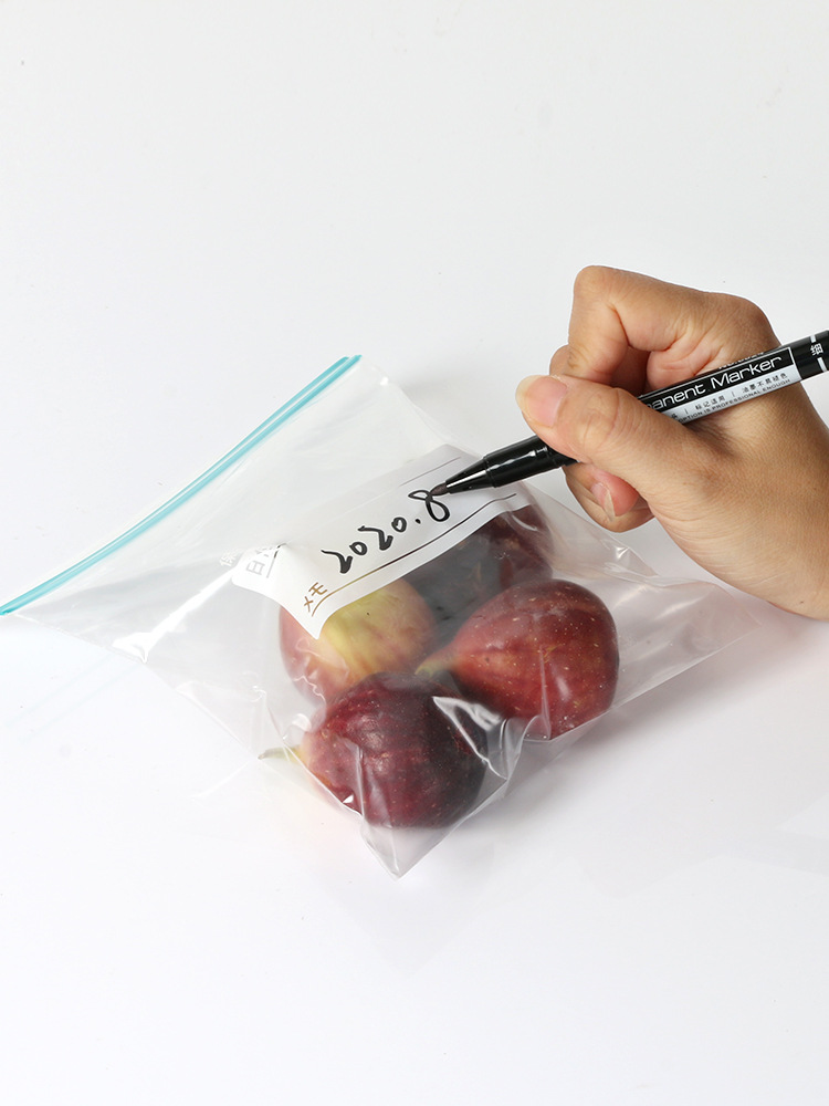 Huayin en stock bolsa apretada de doble costilla bolsa de cremallera de PE bolsa de autosellado bolsa de comida fresca bolsa de deslizamiento