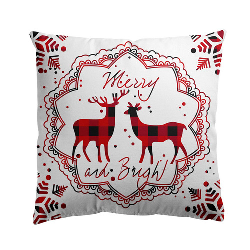 18'' Pillow Case Cushion Cover Christmas Merry Christmas pillow cover holiday home decoration sofa pillow cushion cover customization