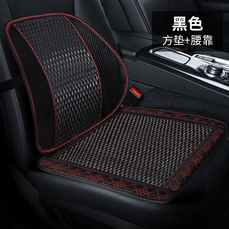 Квадратный коврик из ротанга Летний квадратный коврик Квадратный коврик из ротанга Талия Квадратный коврик [Square Mat + Waist/Black]