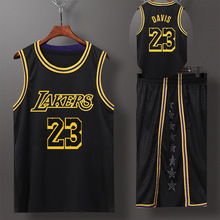 科比籃球服套裝 詹姆斯球衣湖人紫金24號隊服學生班服夏