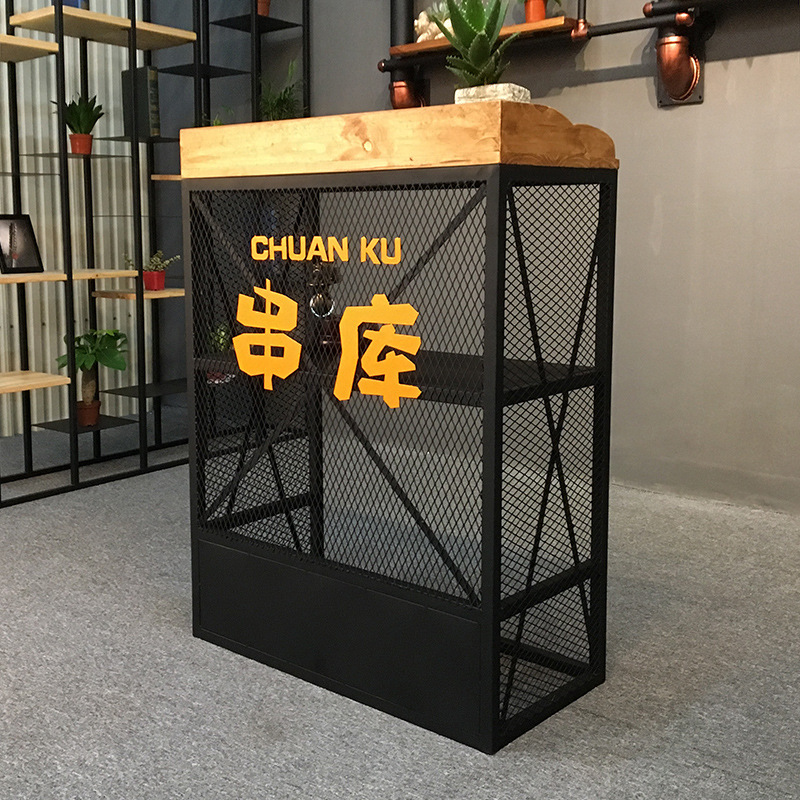 The Fu of the wood Yingbin table Restaurant The reception desk fashion Shopping guide hotel high-grade Concierge small-scale Yingbin table