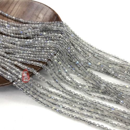 Gray Moonlight Fluorescent Stone, Beryl Diamond, Truncated Half-Finished Polish, Hairpin Tassel, DIY Accessory, Wholesale