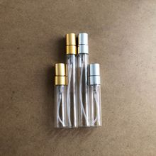 现货供应5ml10ml电化铝喷头拉管瓶玻璃香水小样分装瓶便携喷雾瓶