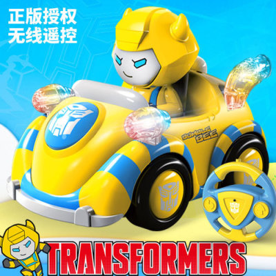 变形金刚正版大黄蜂擎天柱遥控车玩具儿童声光电动遥控车模型礼物