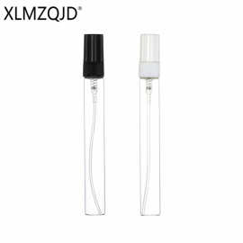 现货XB303-10ml 迷你小样黑白玻璃香水瓶/分装瓶/喷雾瓶/按压空瓶