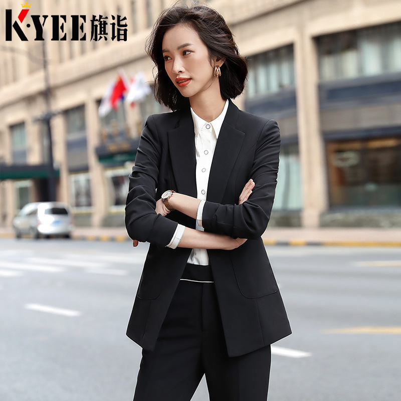 黑色西装套装女韩版春季气质女总裁商务小西服正装时尚工作服