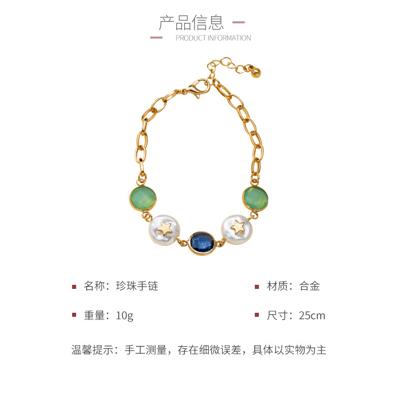 Light Luxury Pearl High-end Crystal Stone Bracelet display picture 2
