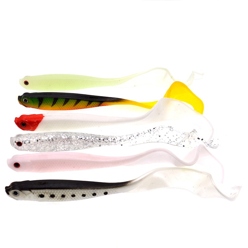 Soft Grubs Lures 80mm8g Curl Tail Grubs Fresh Water Bass Swimbait Tackle Gear