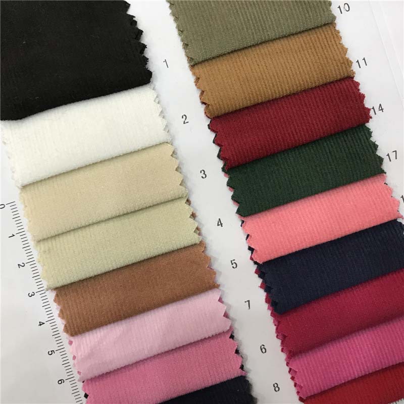 灯芯绒面料 全棉21坑无弹 69个色现货供应 新款厂家直销M106113|ru