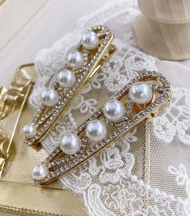 Korean Pearl Hair Clip Women's Korean Headdress Side Clip Head Back Hairpin Duckbill Clip Wholesale Nihaojewelry display picture 3